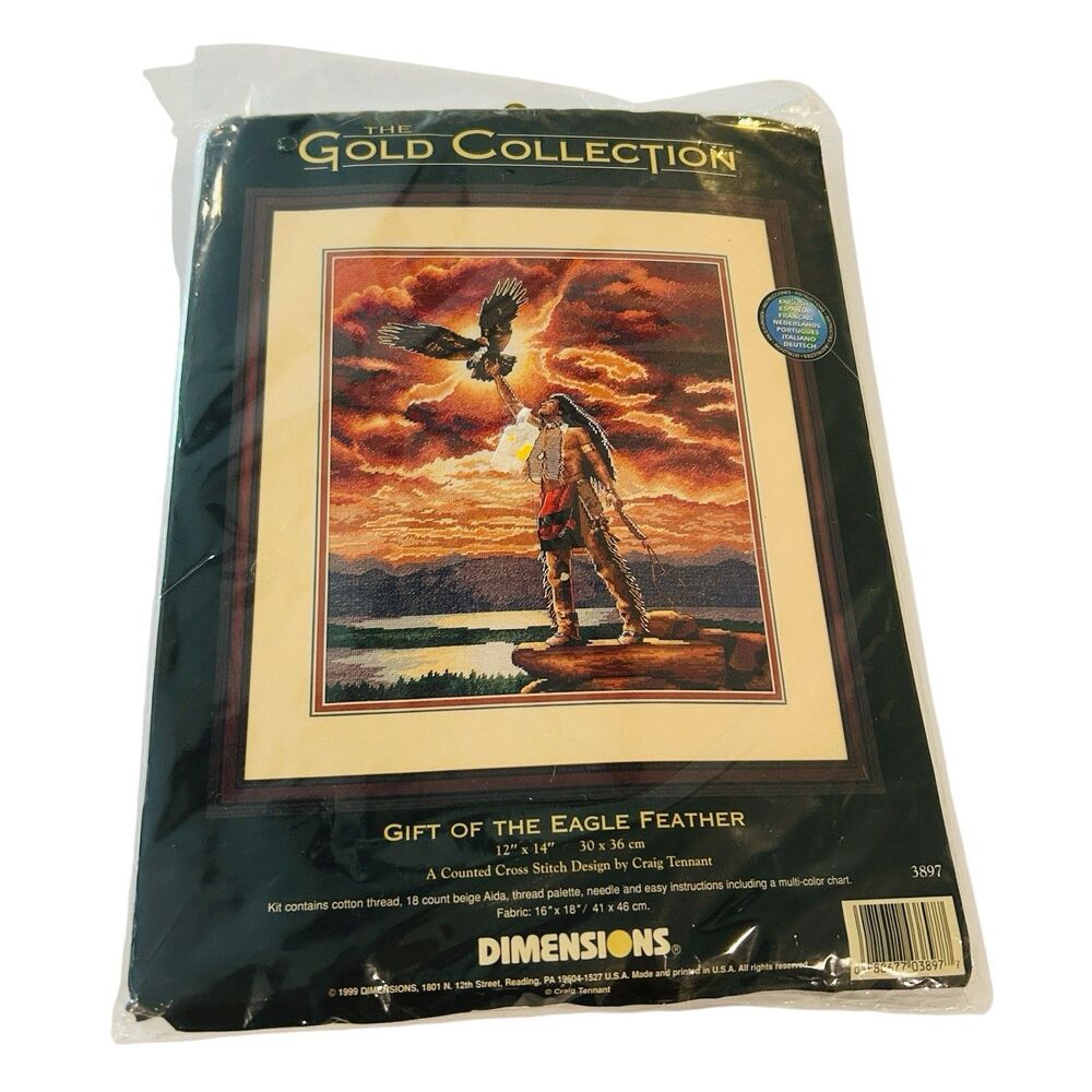 Dimensions Gold Collection Gift of the Eagle Feather Counted Cross Stitch Kit